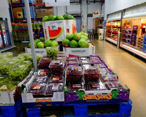 fruit in a grocery store