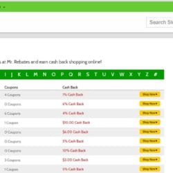 Some of the stores linked with Mr Rebates