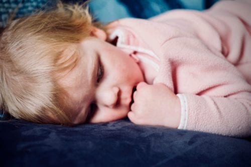 Shot of a sleeping toddler