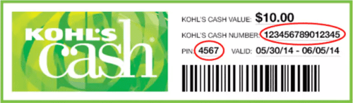 kohls cash example