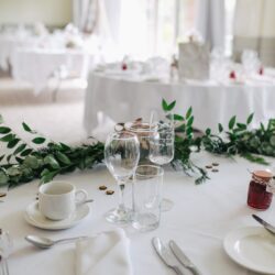 Inside look at an indoor tent at a wedding