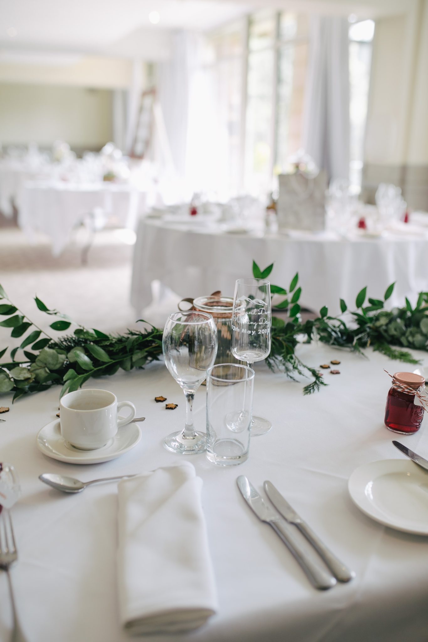 Inside look at an indoor tent at a wedding