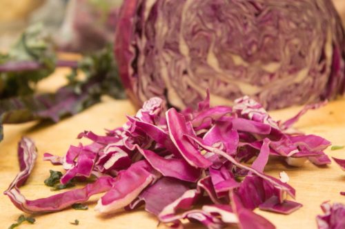 Purple cabbage chopped