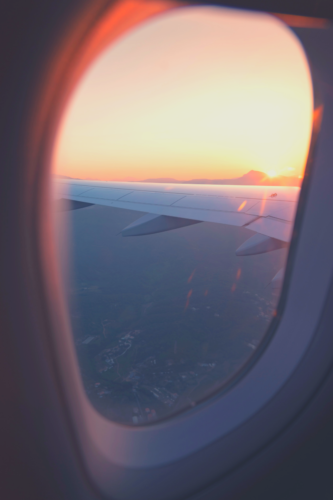 image of view looking outside of an airplane window