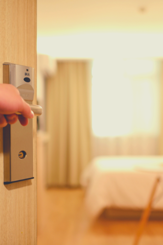 image looking inside a hotel room