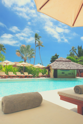 image of a cabana beside a pool