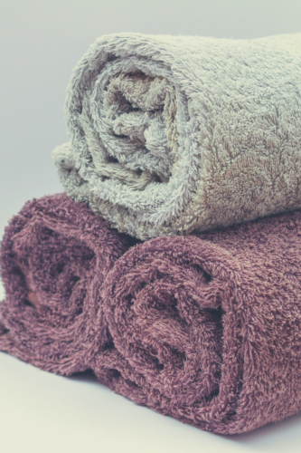 image of rolled towels