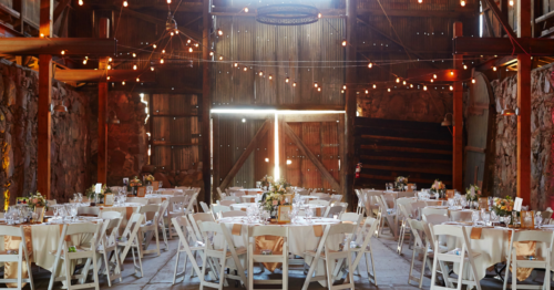 Country chic wedding decor