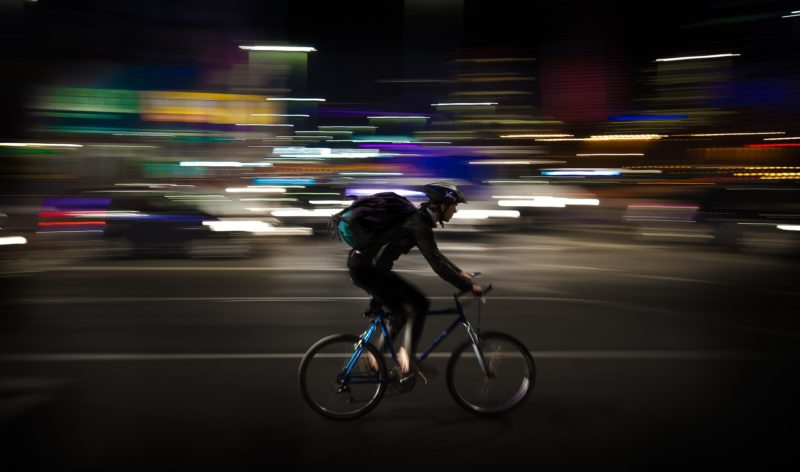 Man on bicycle