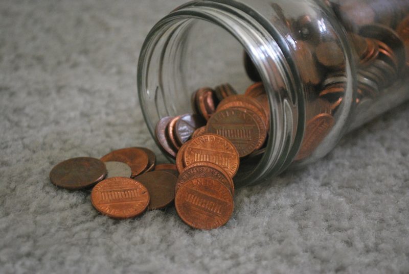 Pennies in a jar